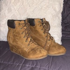 Suede brown booties